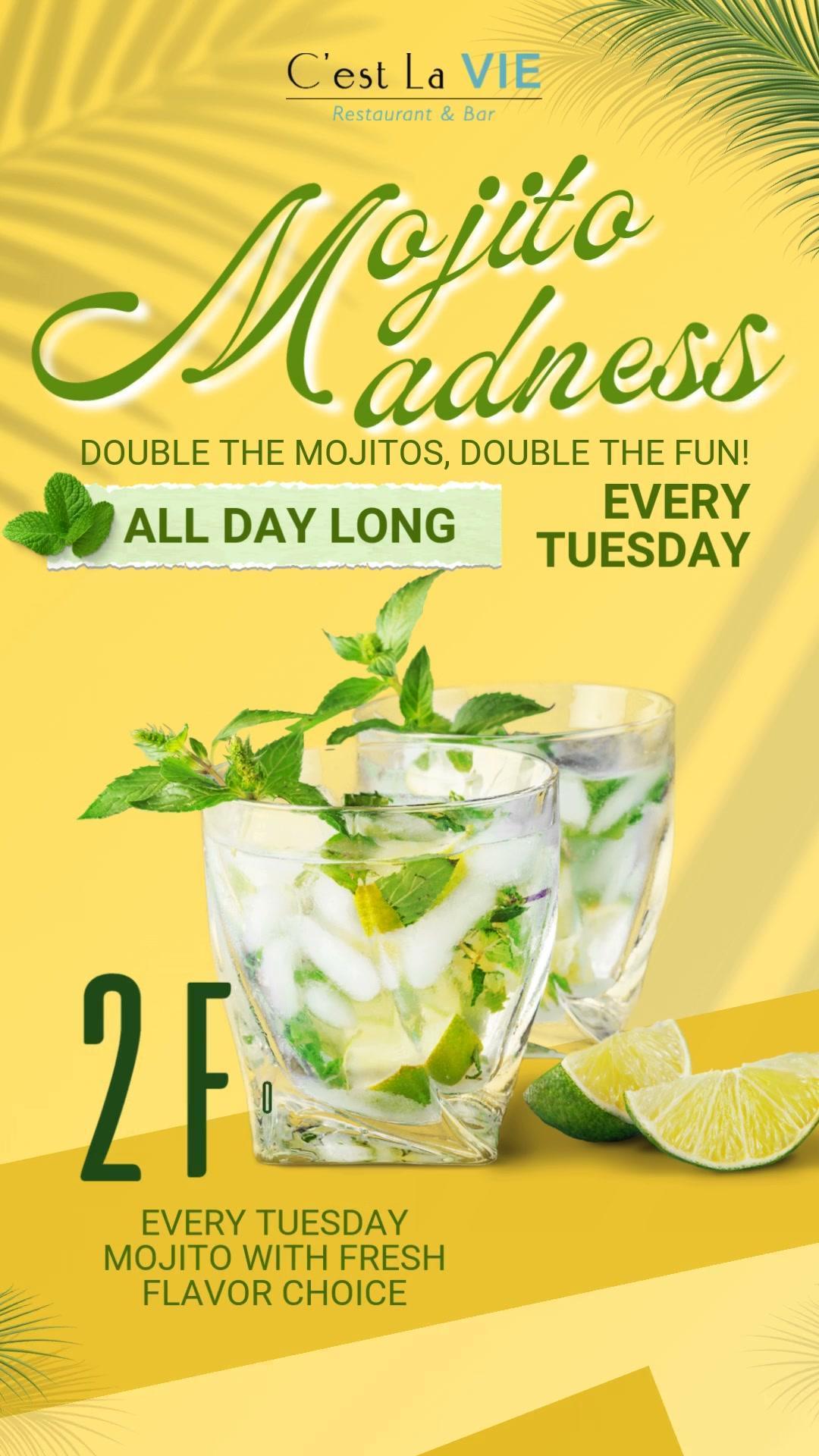Mojito Madness at C'est La VIE at C'EST LA VIE RESTAURANT Mojito Madness at C'est La VIE at C'EST LA VIE RESTAURANT