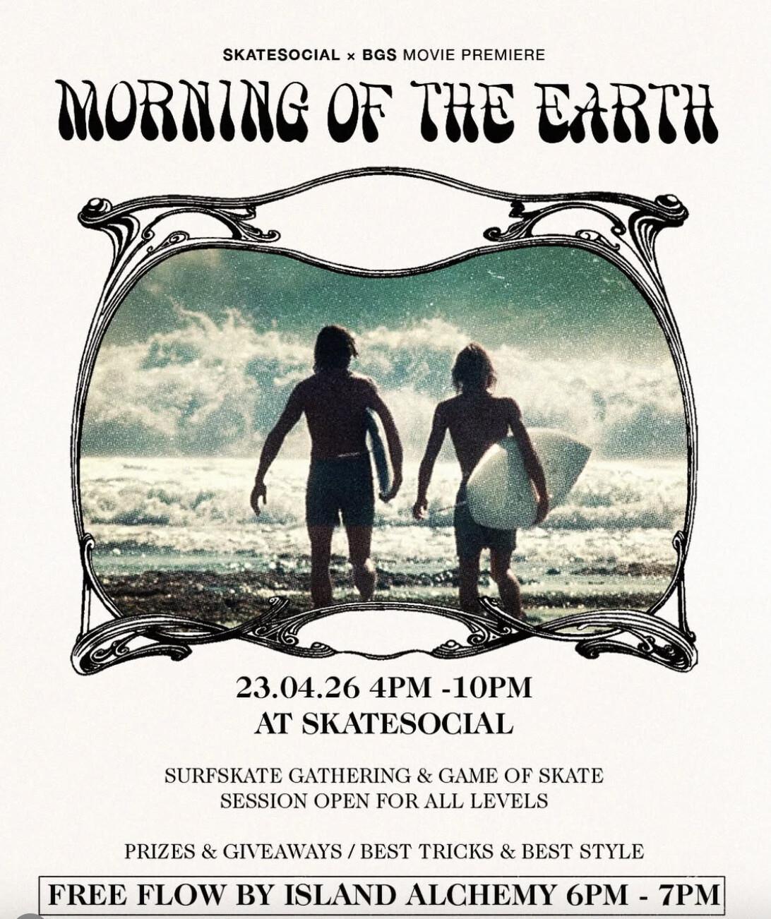 Morning of the Earth Bali film premiere at Amplitude Skatesocial