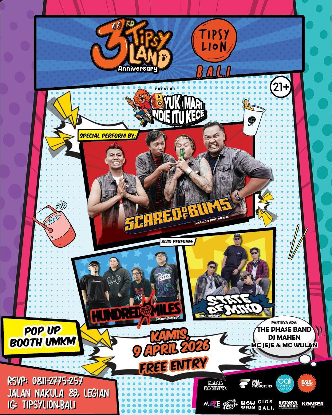 3rd Anniversary Tipsy Lion At Tipsy Lion