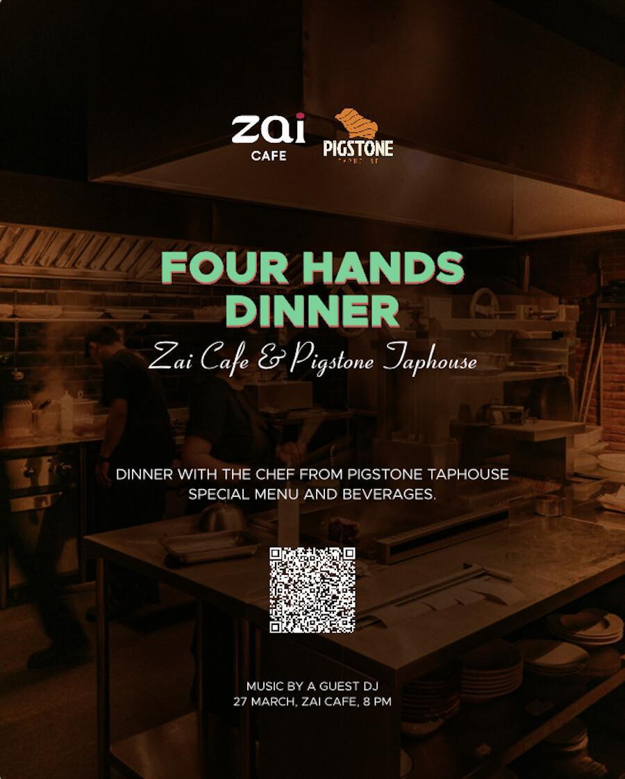 Four Hands Dinner at Zai Cafe with Pigstone Taphouse Four Hands Dinner at Zai Cafe with Pigstone Taphouse