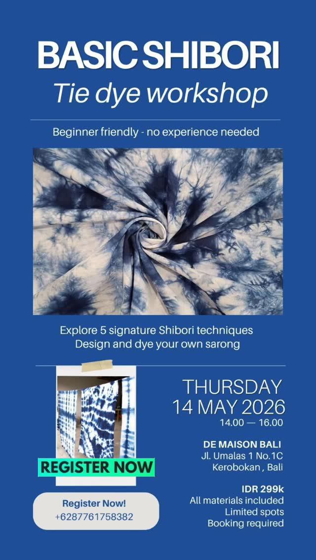 Basic Shibori at De Maison Bali 