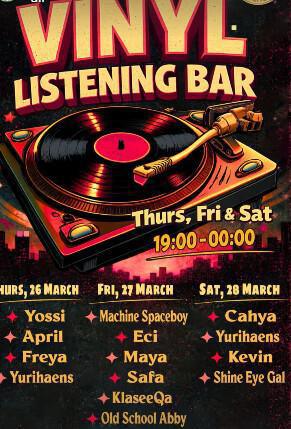 VInyl Listening Bar At Bloom After Dark Bali