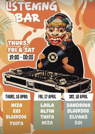 VInyl Listening Bar At Bloom After Dark Bali