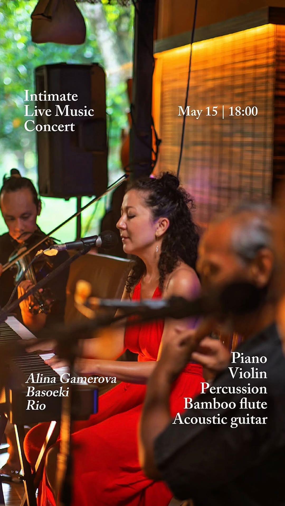 Intimate live music concert at Ju Bali