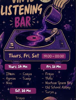 Vinyl Listening Bar at Bloom After Dark Bali