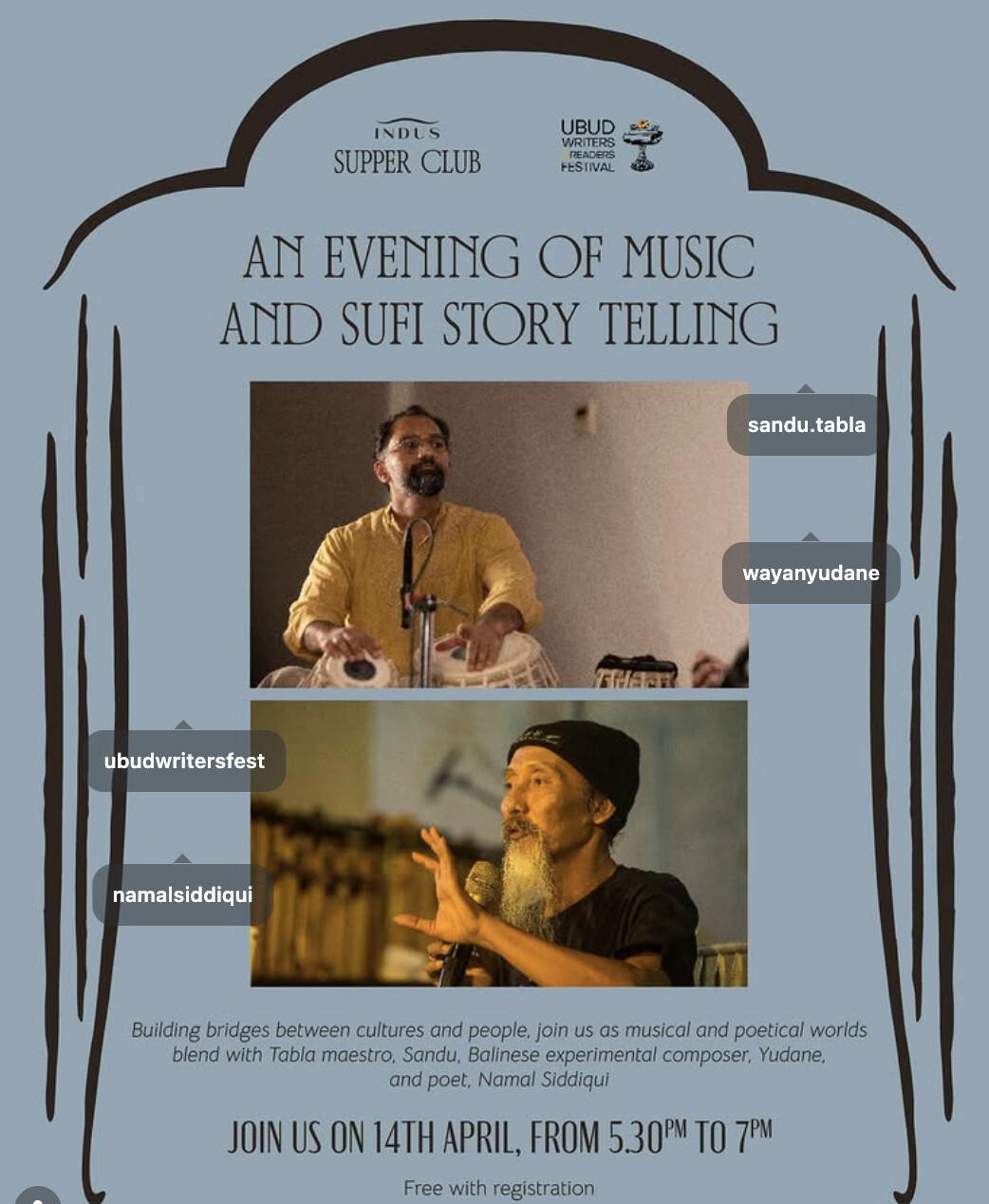 An evening of music and storytellinat Indus Restaurant