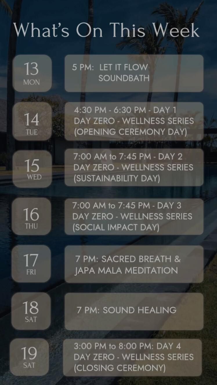 Day Zero Week at The Istana