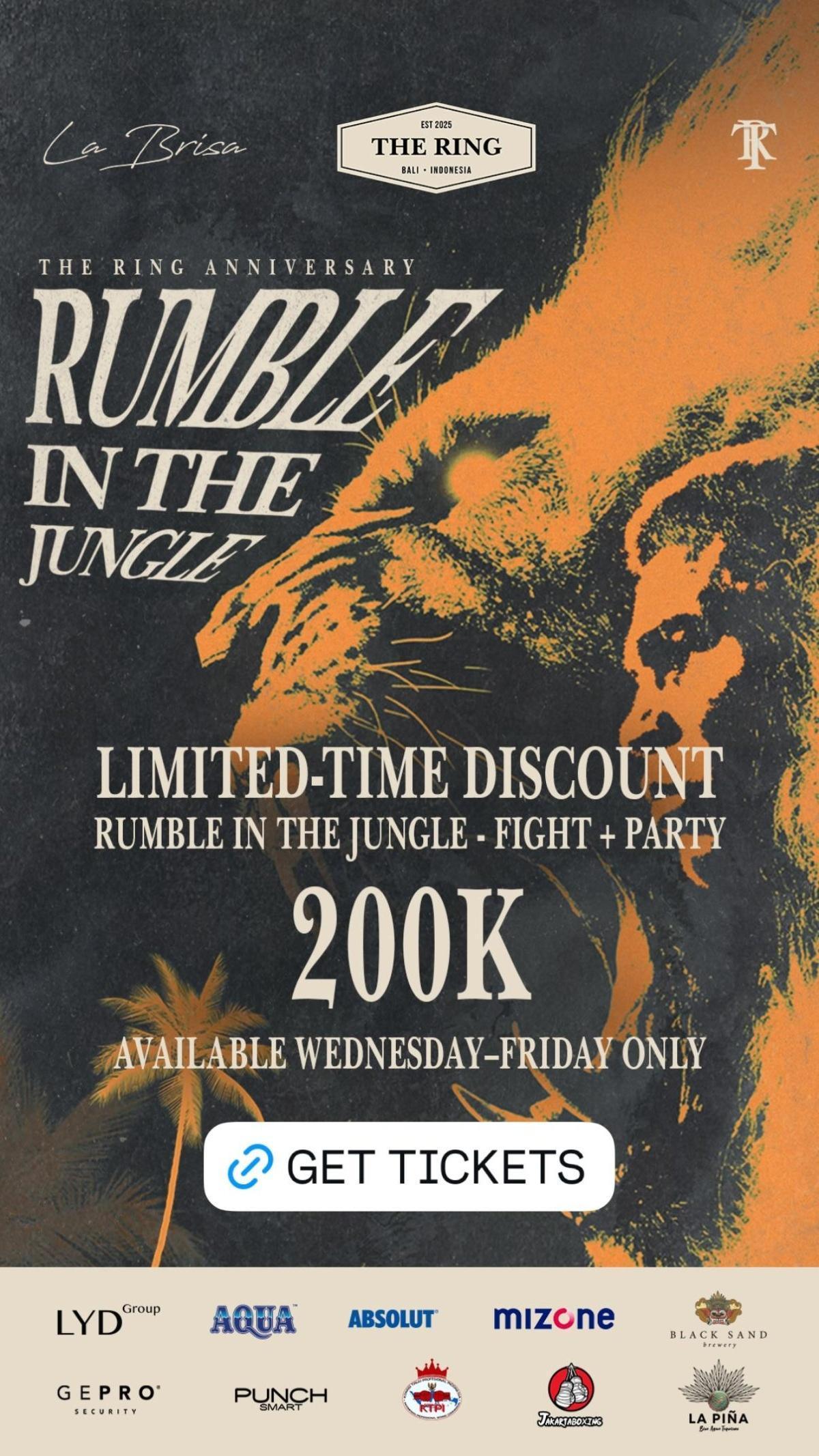 The Ring Anniversary: Rumble In The Jungle at La Brisa The Ring Anniversary: Rumble In The Jungle at La Brisa