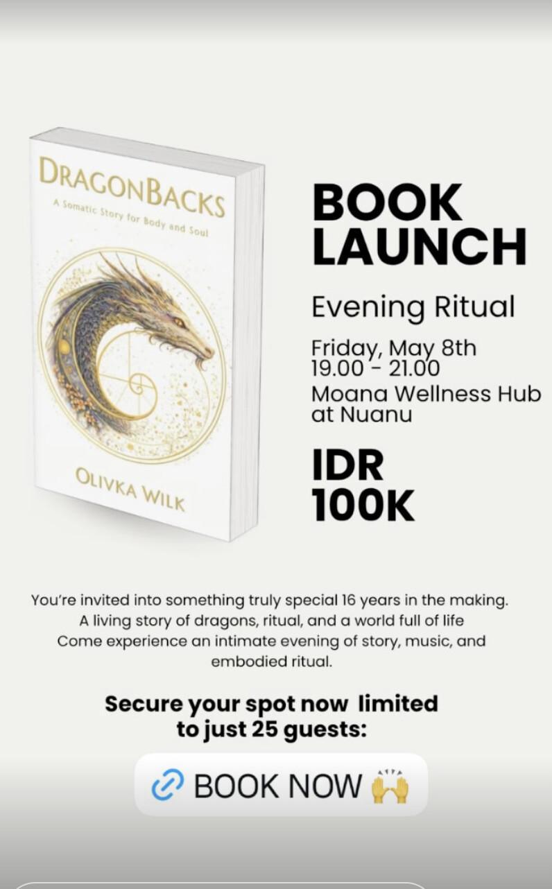 Book launch Bali at Moana Wellness Hub
