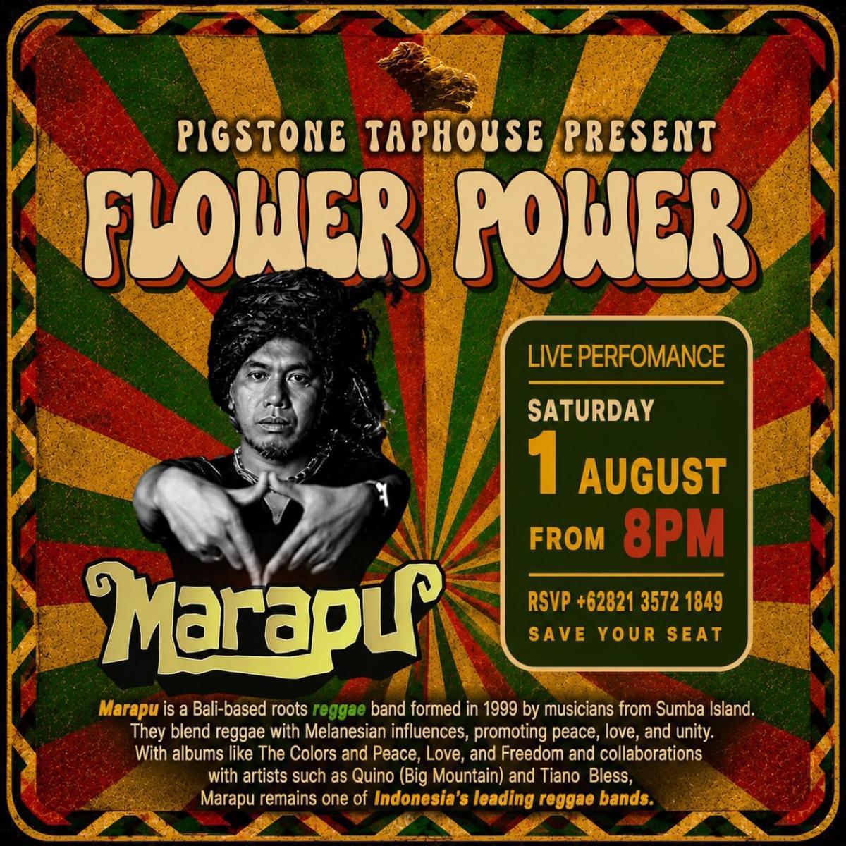 Marapu for Flower Power at Pigstone Taphouse