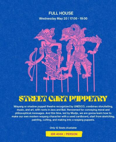 Join a contemporary Wayang art workshop at Full House Bali