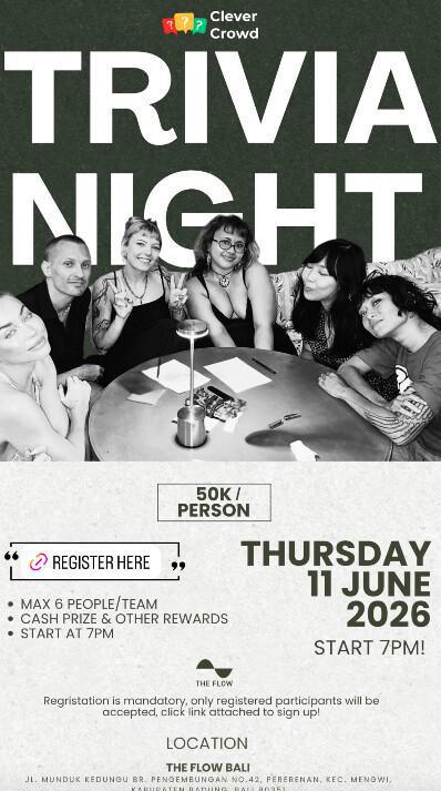 Trivia night at The Flow Bali