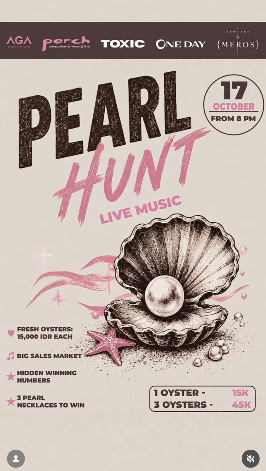 PEARL HUNT at Porch Kitchen & Bar Bali