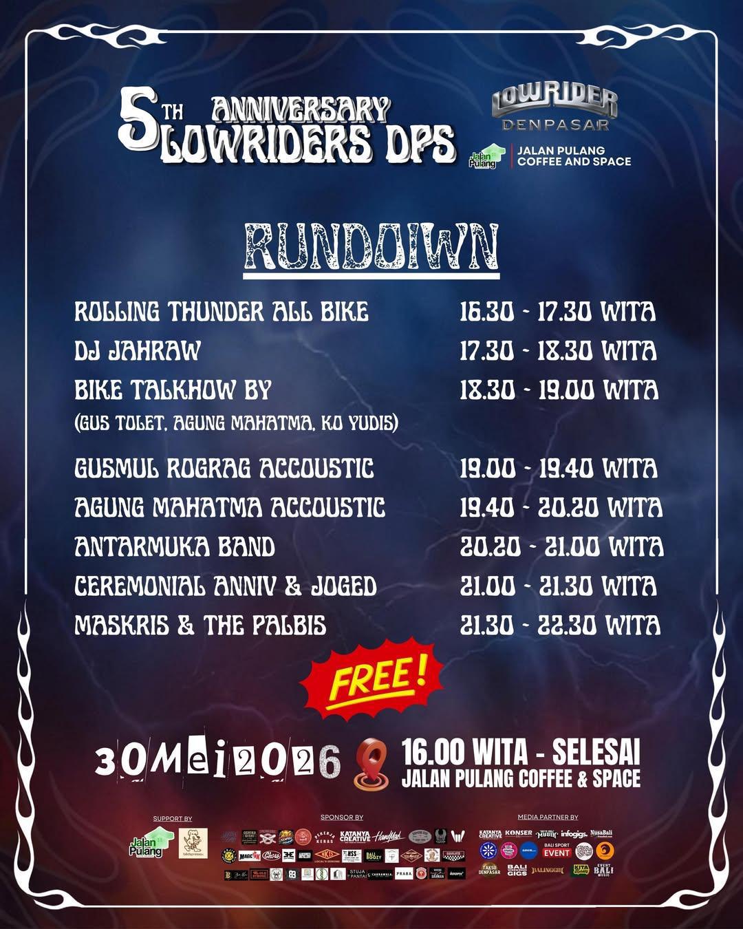 5th Anniversary Lowriders DPS at Jalan Pulang Coffee And Space 5th Anniversary Lowriders DPS at Jalan Pulang Coffee And Space