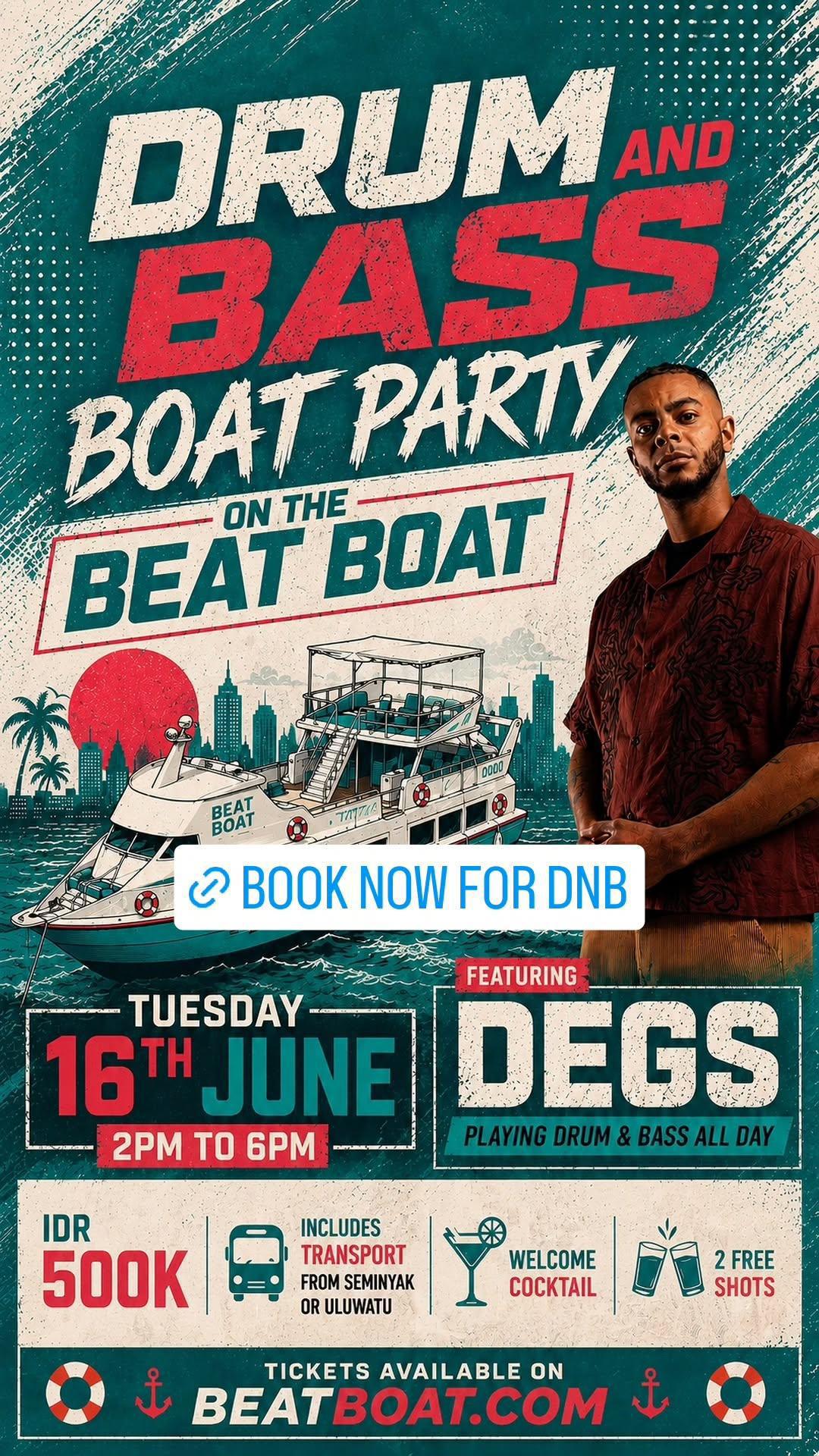 Drum & Bass Party at Beat Boat Bali