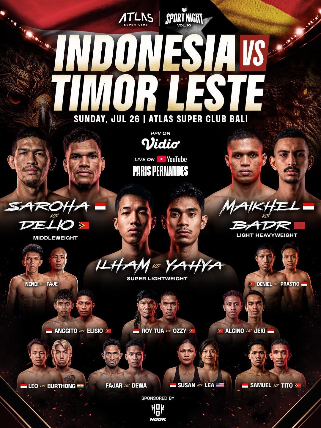 Indonesia vs Timor Leste Fight Night at Atlas Super Club