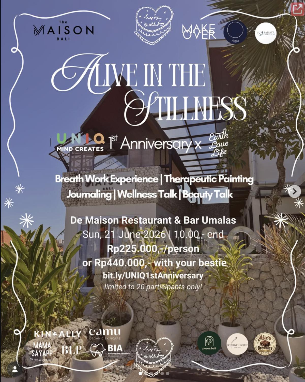 Alive in the Stilness at De Maison Bali Alive in the Stilness at De Maison Bali