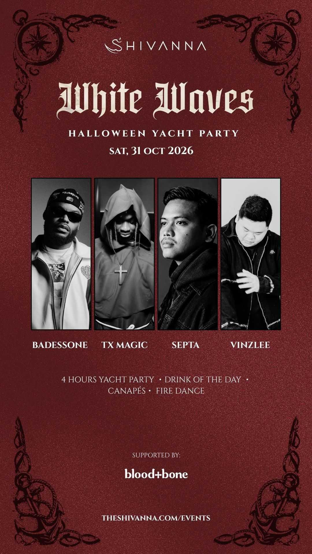 White Waves - Halloween Yacht Party at The Shivana Bali White Waves - Halloween Yacht Party at The Shivana Bali