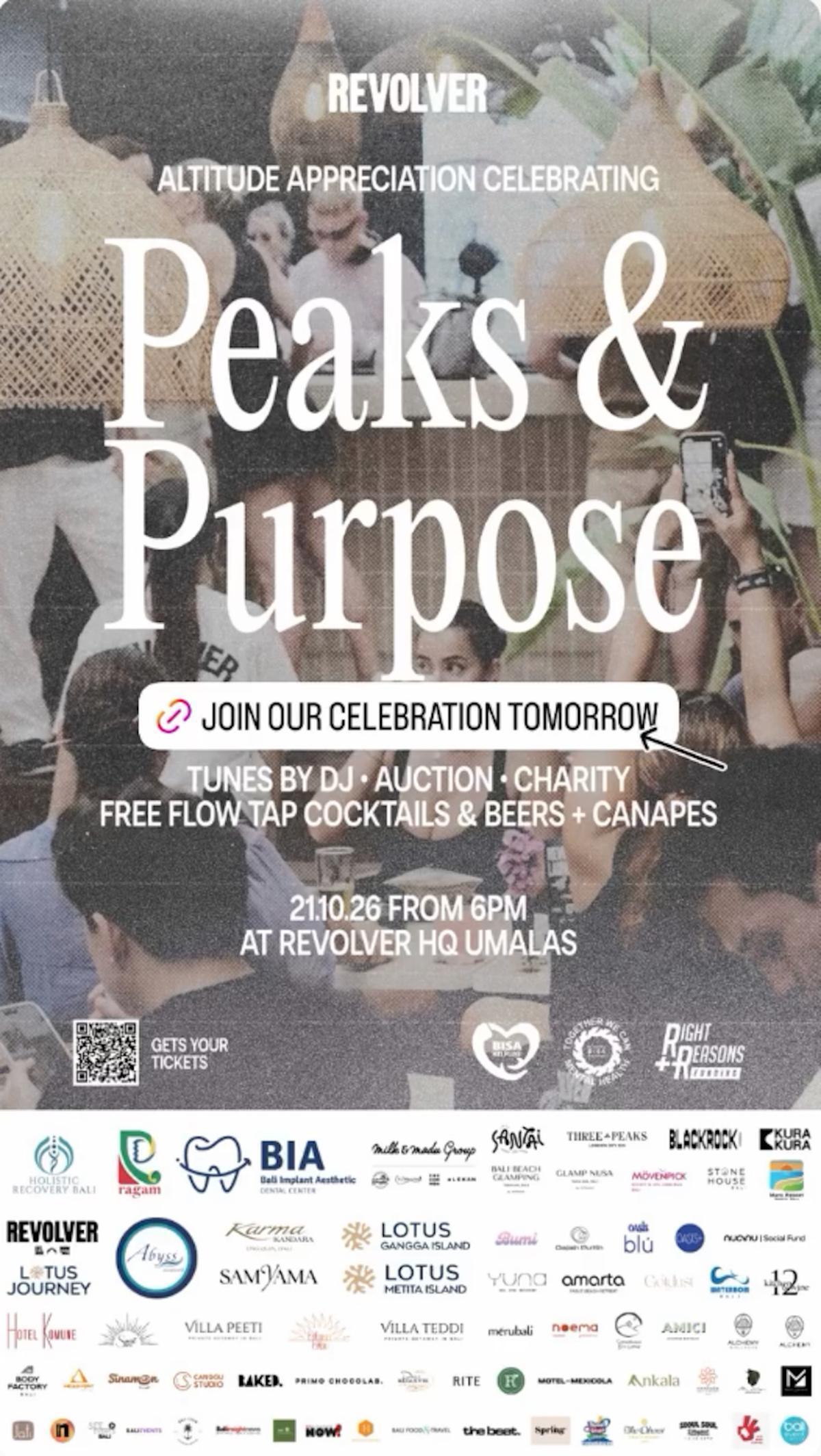 Celebrating Peaks & Purposes at Revolver Umalas Celebrating Peaks & Purposes at Revolver Umalas