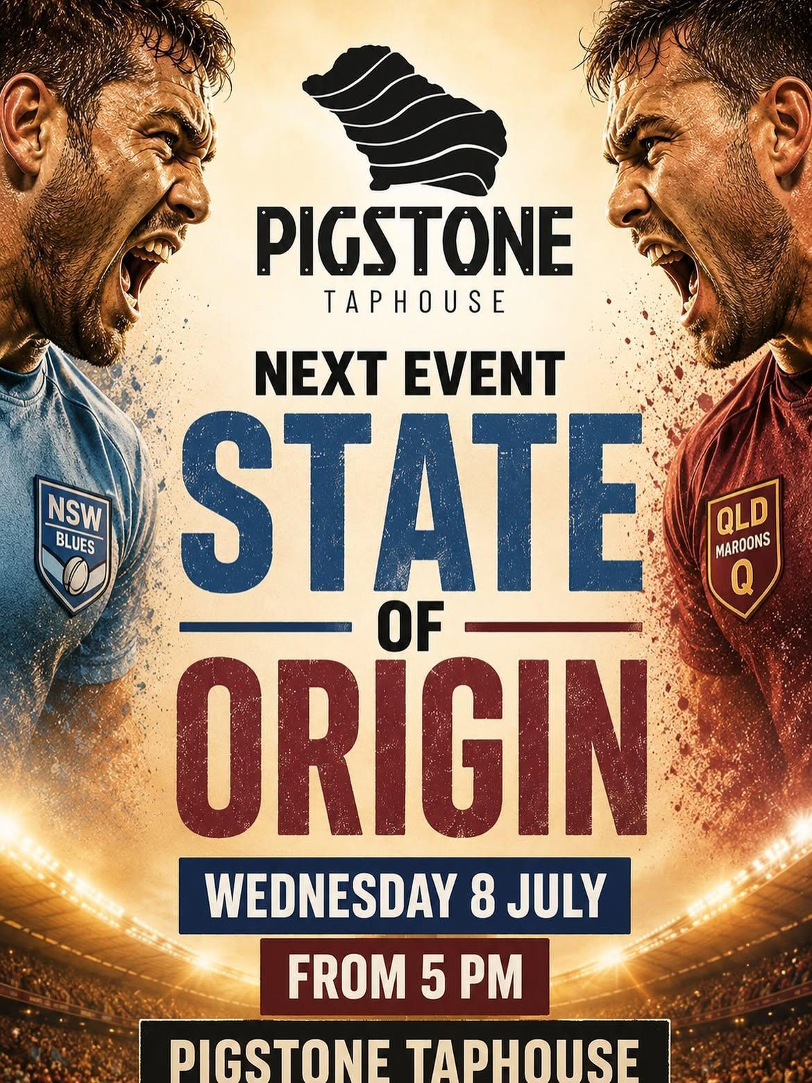 State Of Origin at Pigstone Taphouse