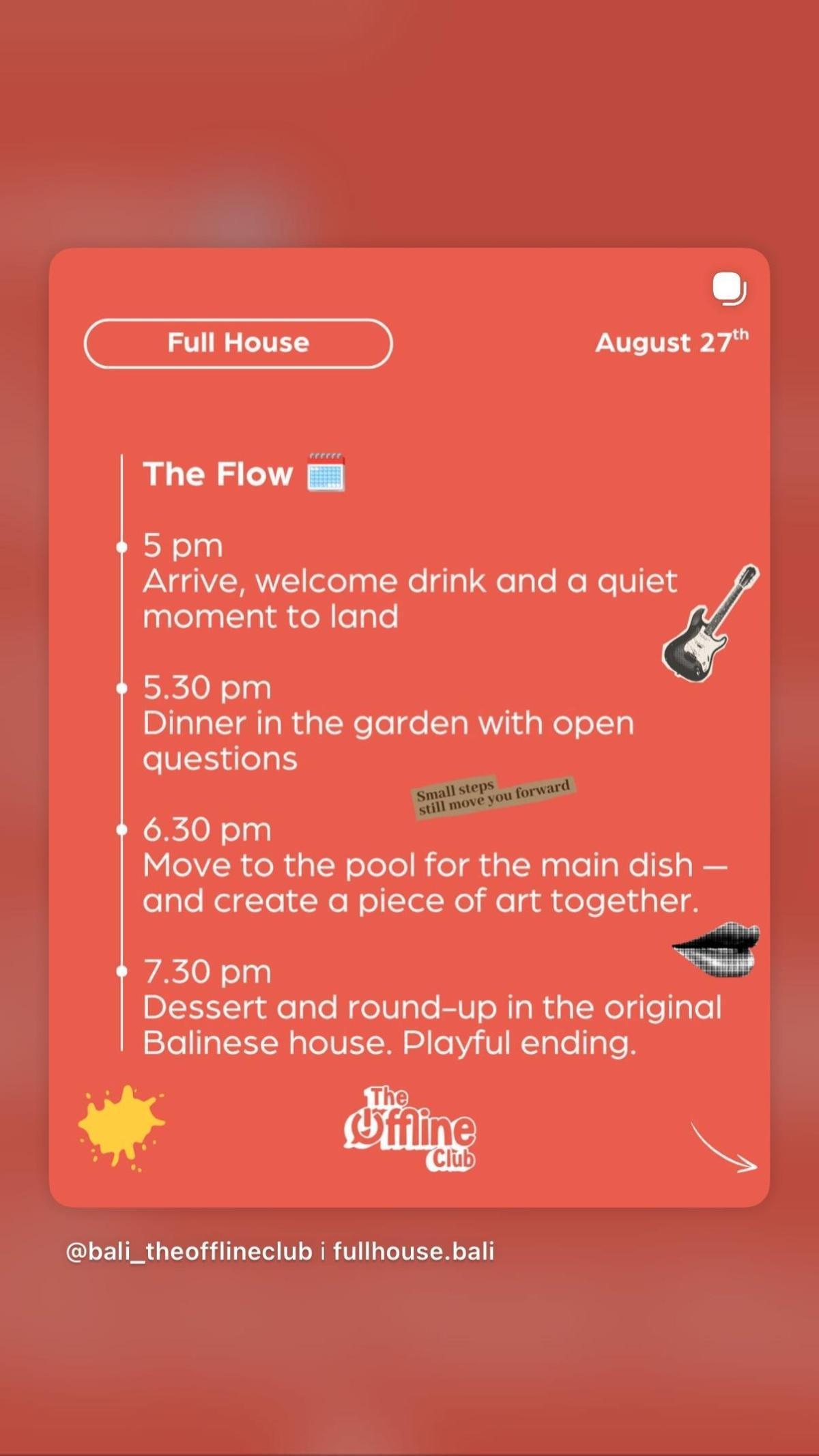 Offline Dinner at Full House Pererenan Offline Dinner at Full House Pererenan