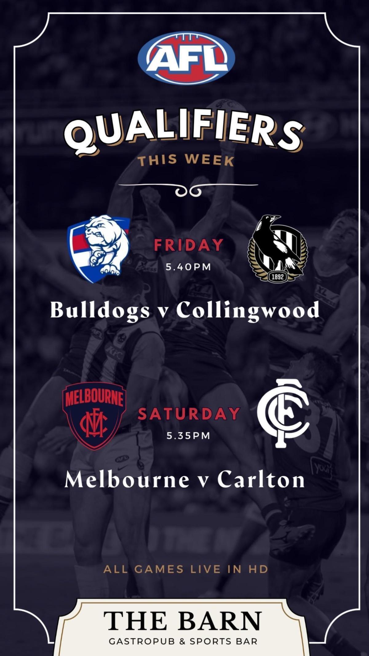 AFL Qualifiers This Week at The Barn AFL Qualifiers This Week at The Barn