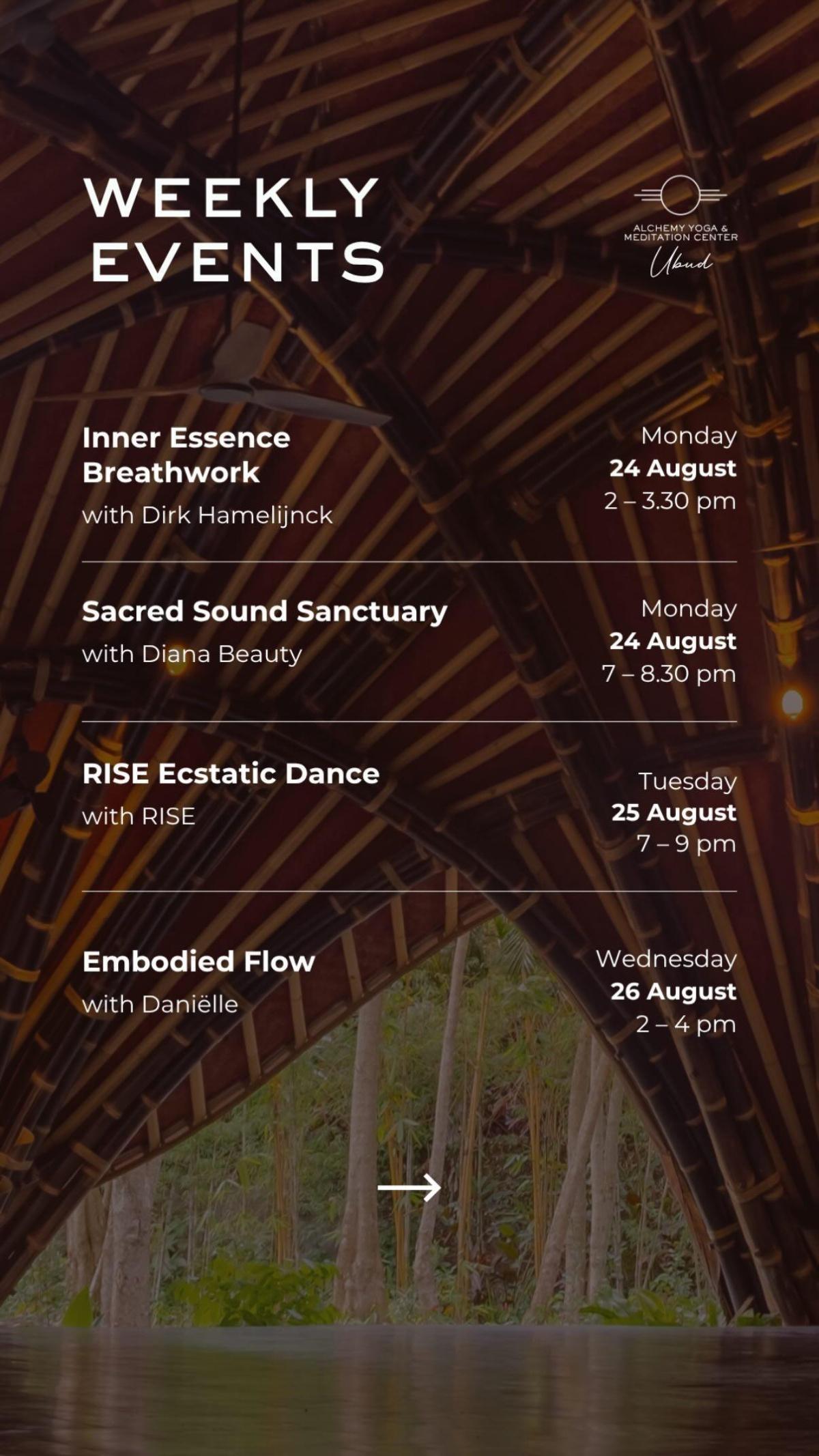 This Week at Alchemy Ubud This Week at Alchemy Ubud