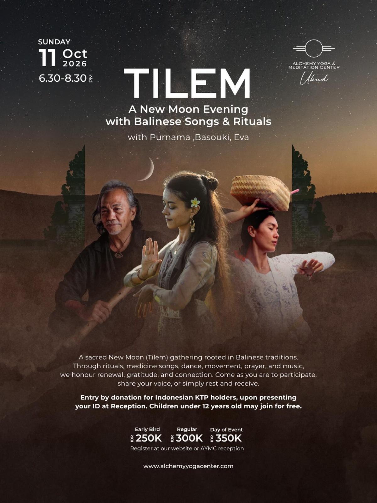 Tilem: New Moon Ceremony with Lady Mega and Basouki at Alchemy Ubud Tilem: New Moon Ceremony with Lady Mega and Basouki at Alchemy Ubud