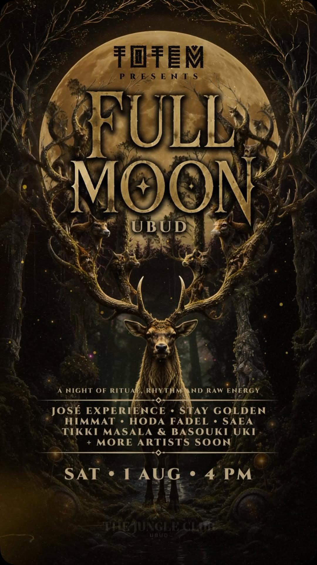 TOTEM presents: Full Moon Ubud at The Jungle Club TOTEM presents: Full Moon Ubud at The Jungle Club