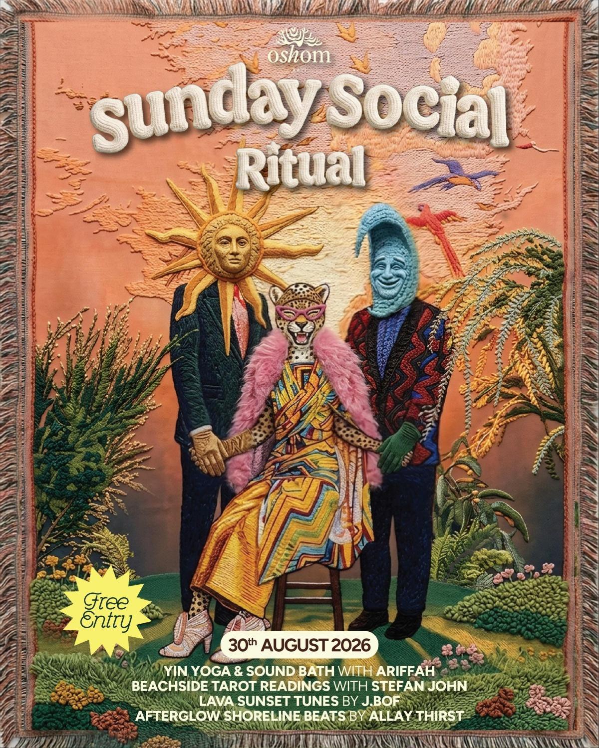 Sunday Social Ritual: Yin Yoga & Sound Bath with Arrifah at Oshom Bali Sunday Social Ritual: Yin Yoga & Sound Bath with Arrifah at Oshom Bali