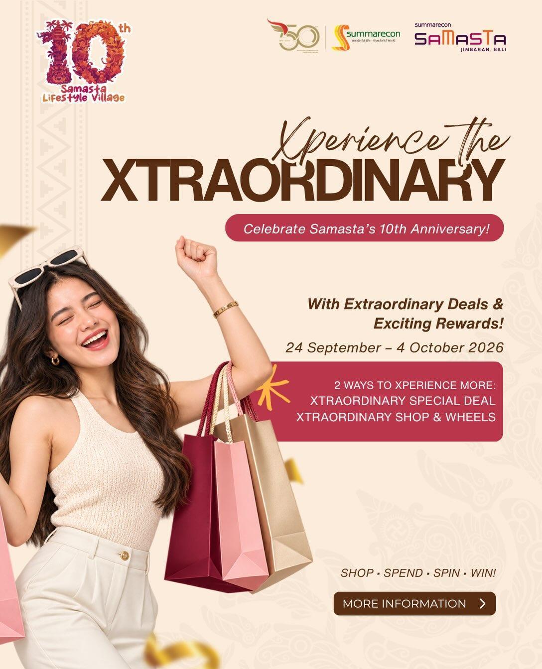 Samasta 10th Anniversary: Xperience the Xtraordinary at Samasta Bali Samasta 10th Anniversary: Xperience the Xtraordinary at Samasta Bali