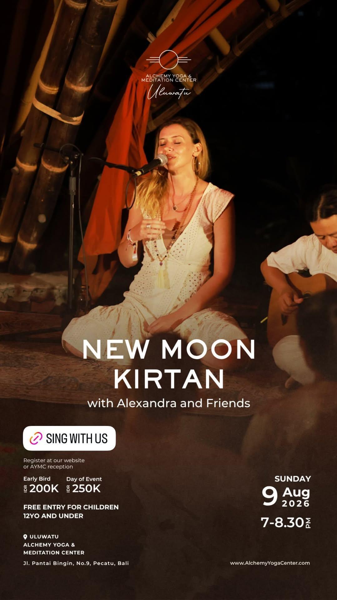 New Moon Kirtan with Alexandra and Friends at Alchemy Uluwatu New Moon Kirtan with Alexandra and Friends at Alchemy Uluwatu