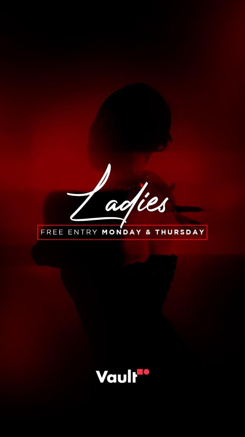 Ladies Night Free Flow Cocktails at Vault Ladies Night Free Flow Cocktails at Vault