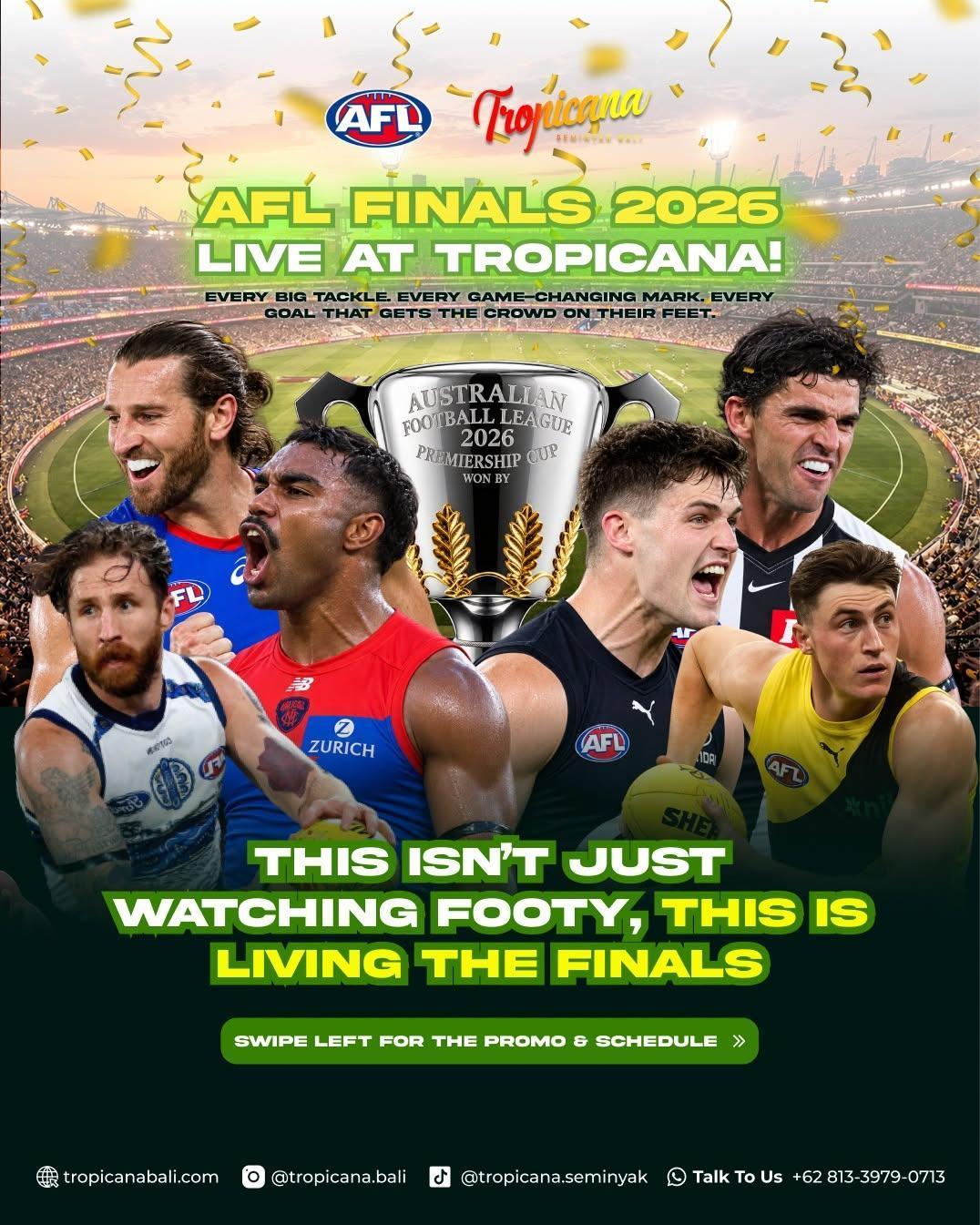 AFL Qualifying & Elimination Finals 2026 at Tropicana Bali AFL Qualifying & Elimination Finals 2026 at Tropicana Bali