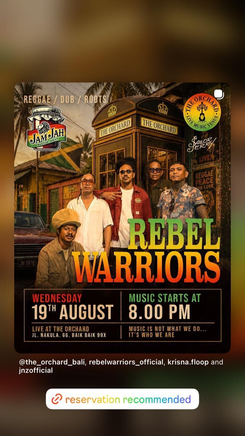 Live Music Night at The Orchard Bali Live Music Night at The Orchard Bali