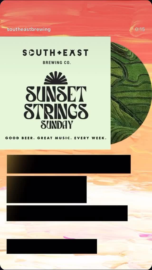 Sunset Strings Sunday at South+East Brewing Co. at South East Brewing Sunset Strings Sunday at South+East Brewing Co. at South East Brewing