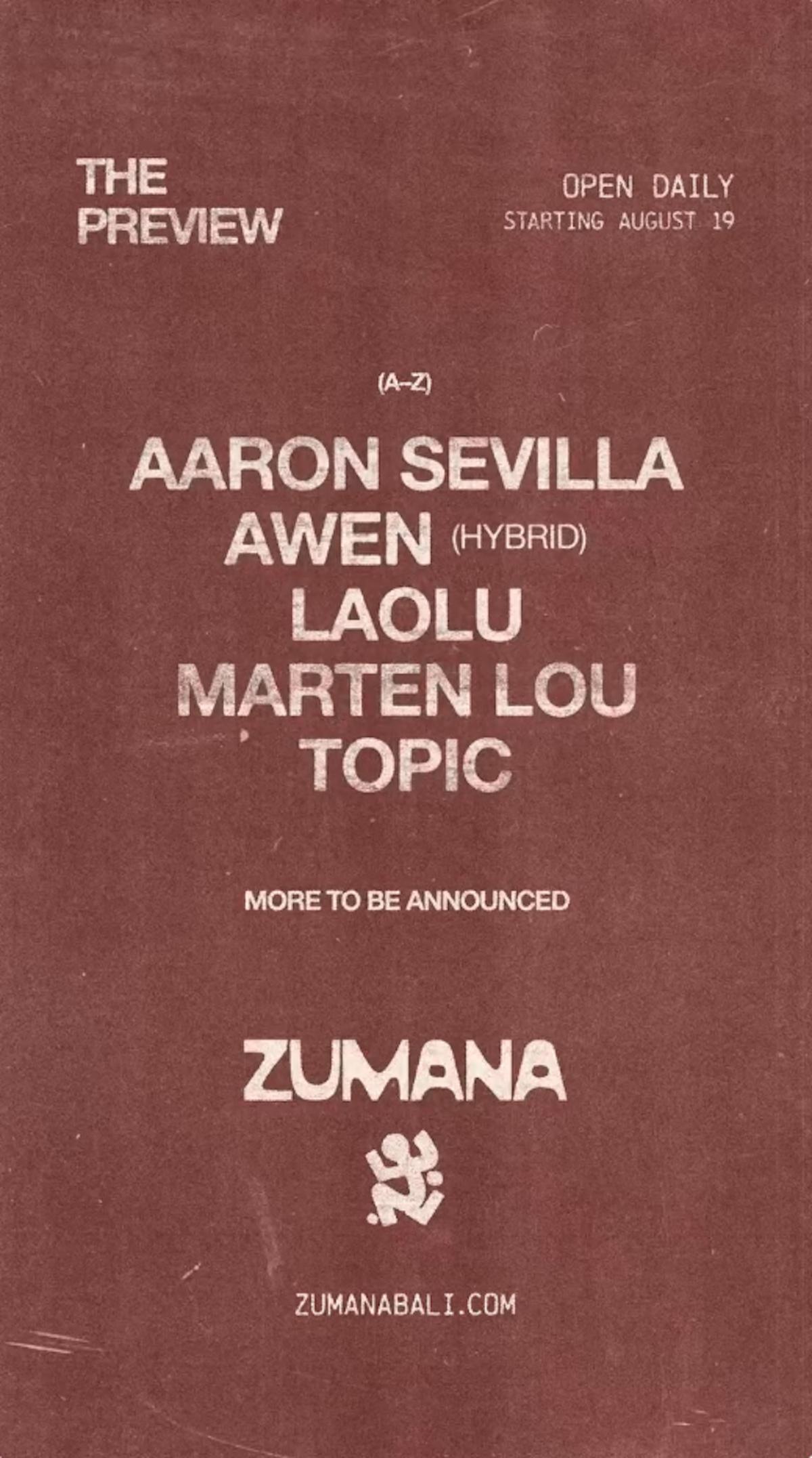 The Preview Series at Zumana Bali