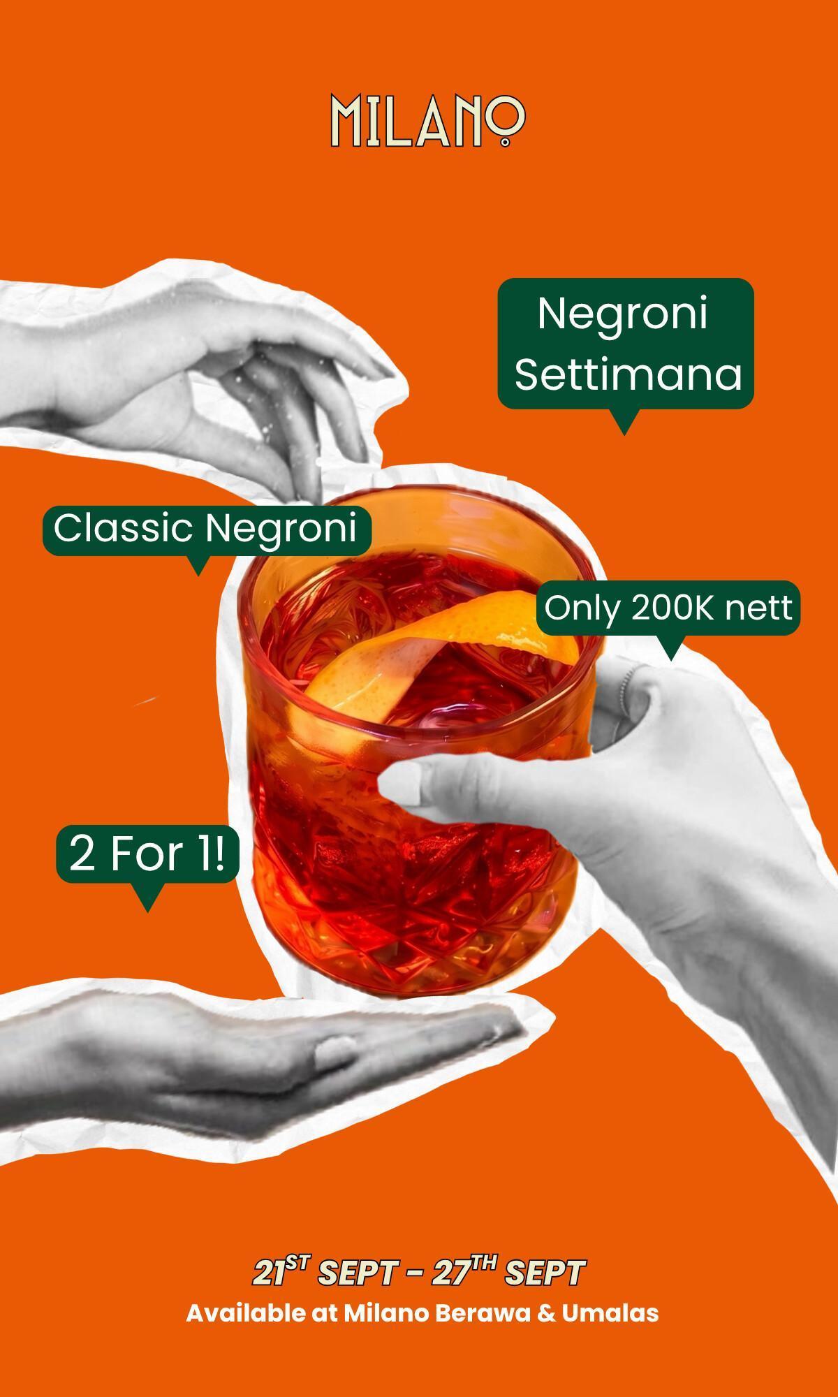 Negroni Settimana at Milano Umalas