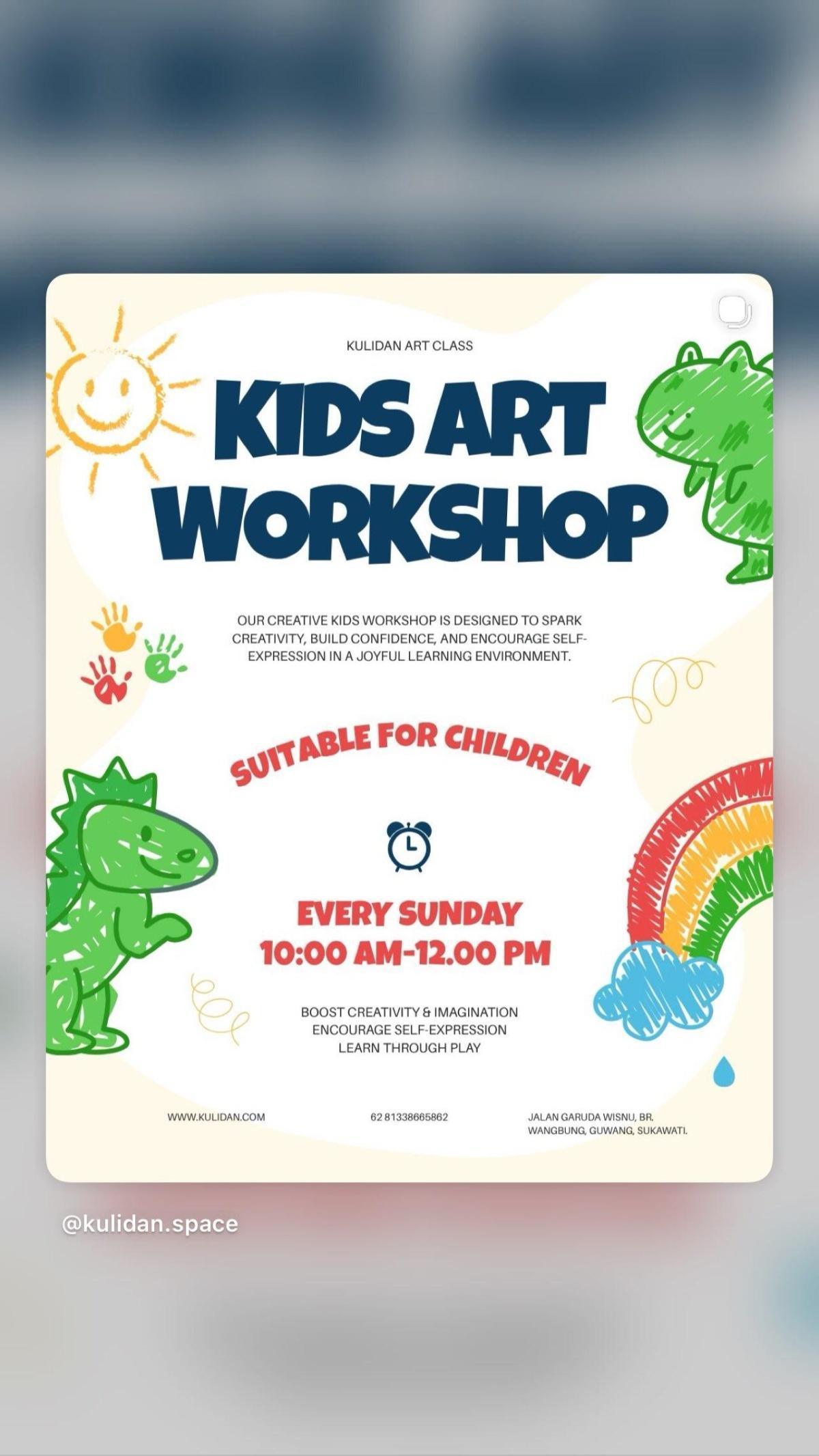 Kids Art Workshop at Kulidan Space Kids Art Workshop at Kulidan Space
