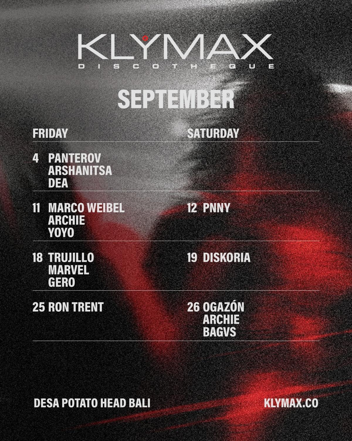 This Week September at Klymax This Week September at Klymax