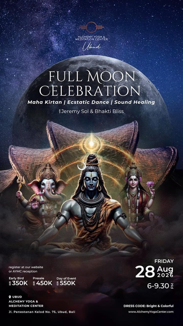 Devotional Ecstasy - Full Moon Bhakti Celebration at Alchemy Ubud Devotional Ecstasy - Full Moon Bhakti Celebration at Alchemy Ubud