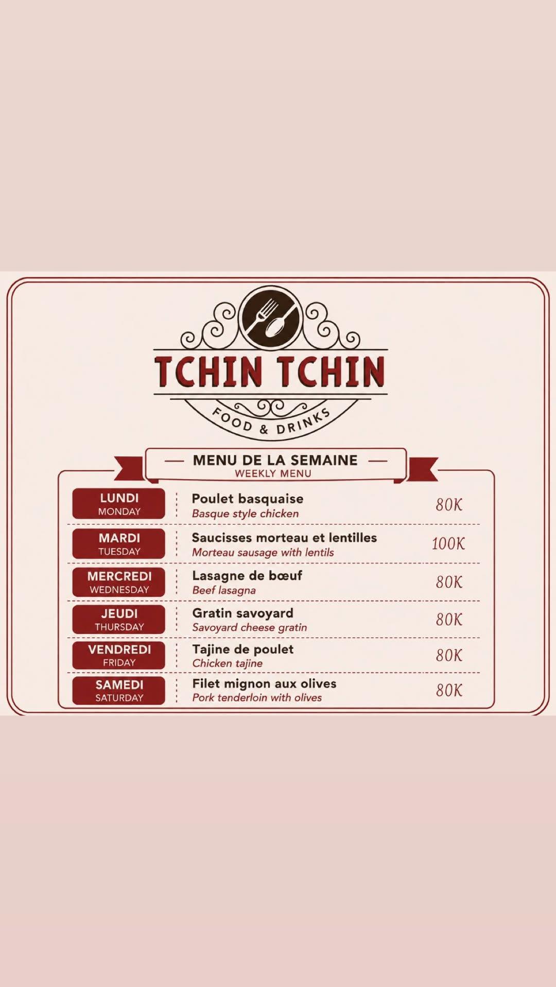 Menu of The Week at Tchin Tchin Umalas
