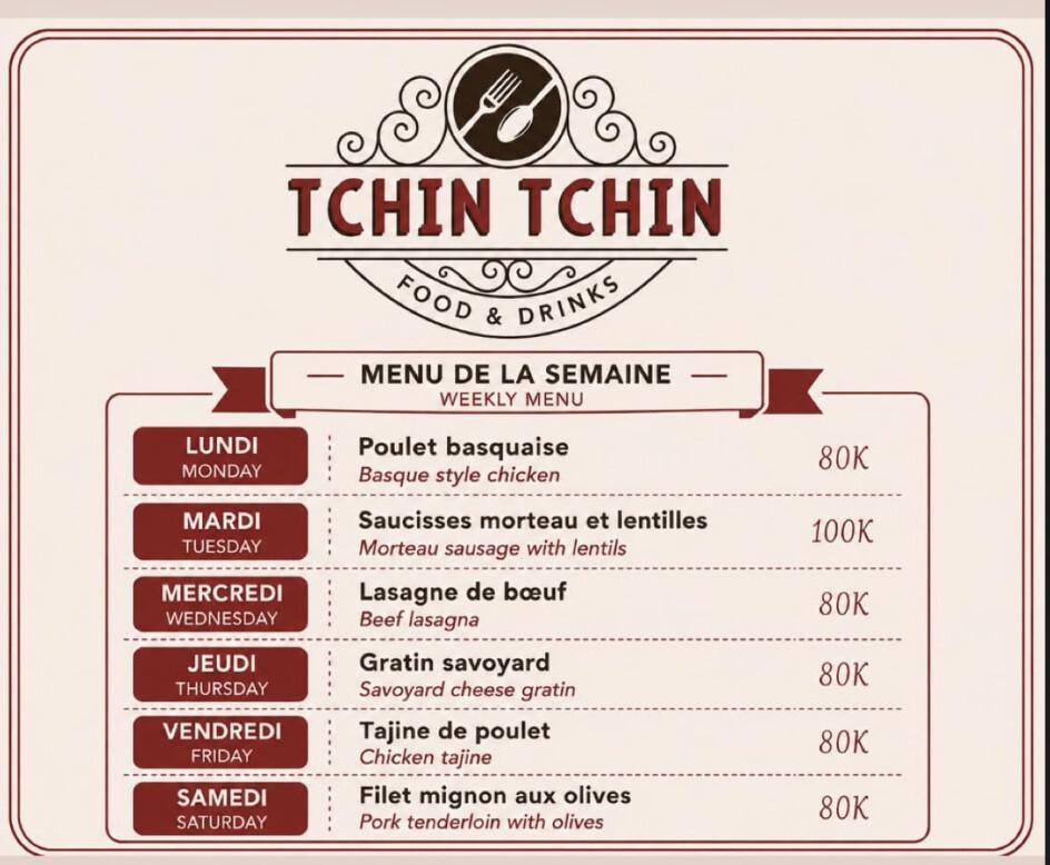 Menu of The Week at Tchin Tchin Umalas