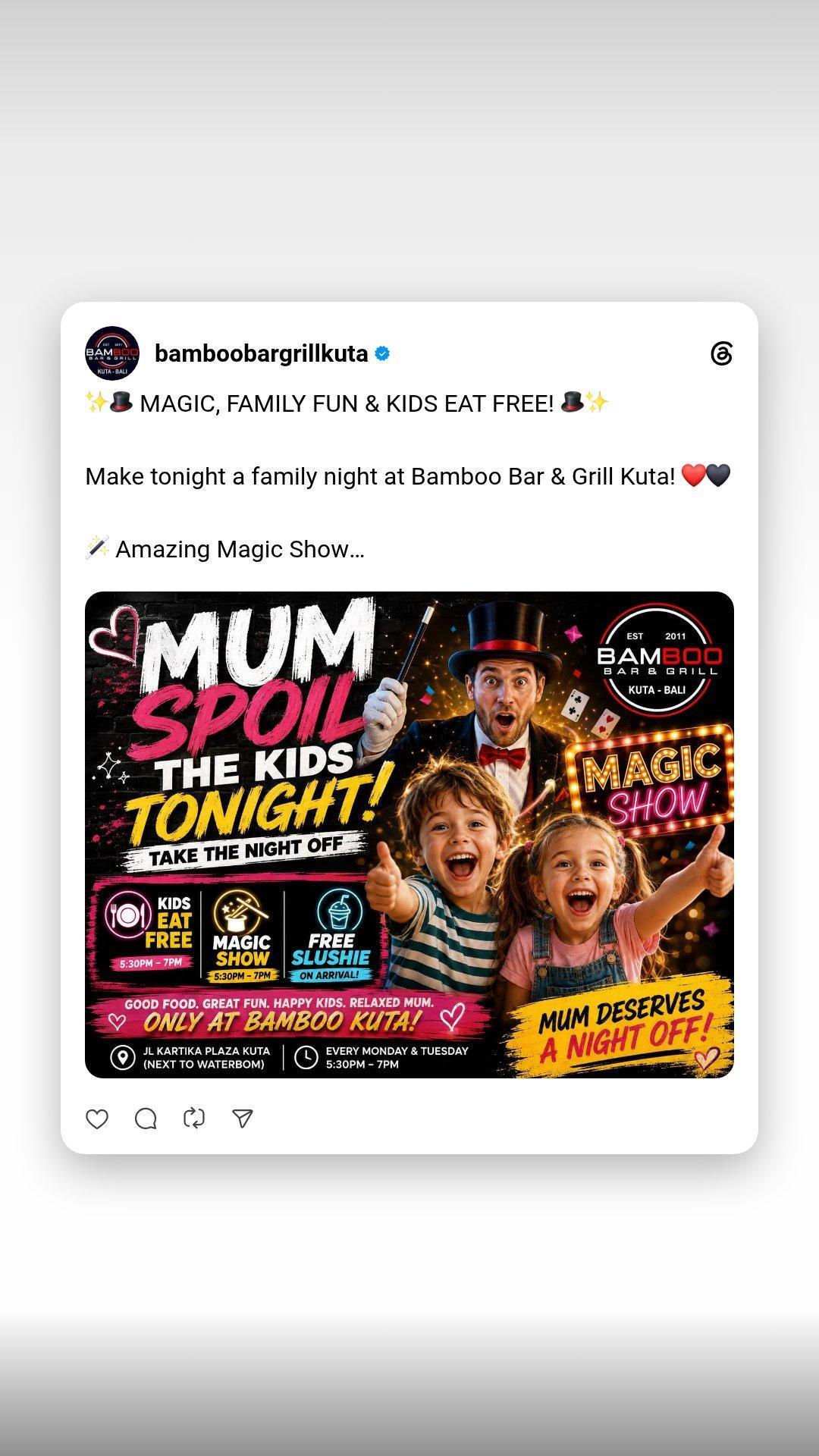 Monday Night Live Music - Captain of Soul at Bamboo Bar & Grill Kuta Monday Night Live Music - Captain of Soul at Bamboo Bar & Grill Kuta
