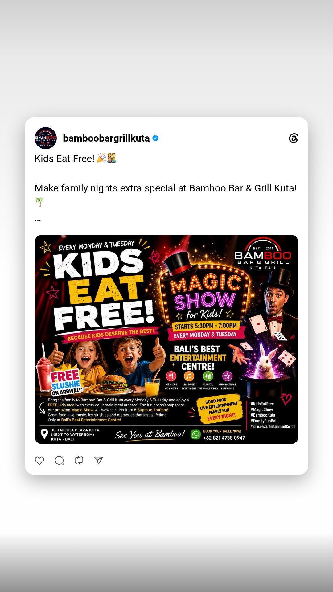 Monday Night Live Music - Captain of Soul at Bamboo Bar & Grill Kuta Monday Night Live Music - Captain of Soul at Bamboo Bar & Grill Kuta