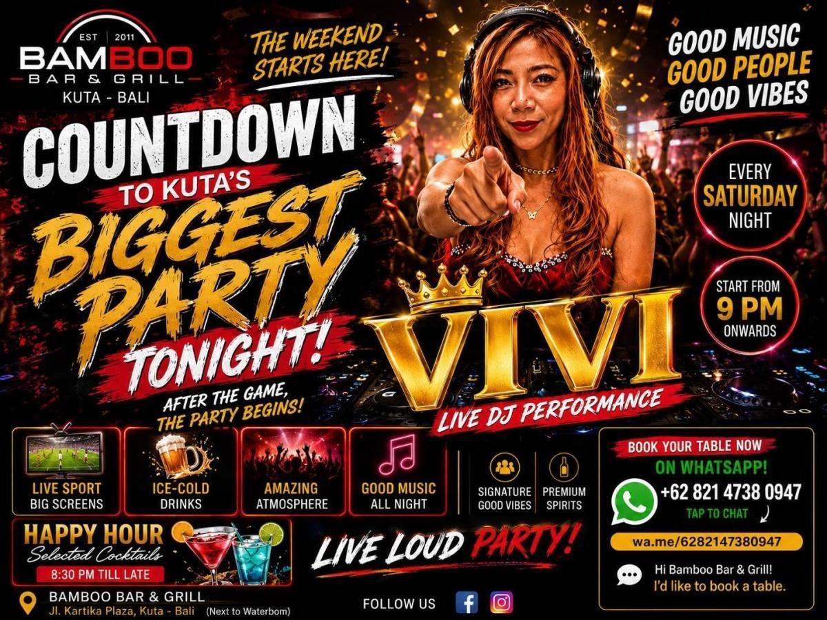 AFL & NRL Saturday Party at Bamboo Bar & Grill Kuta AFL & NRL Saturday Party at Bamboo Bar & Grill Kuta