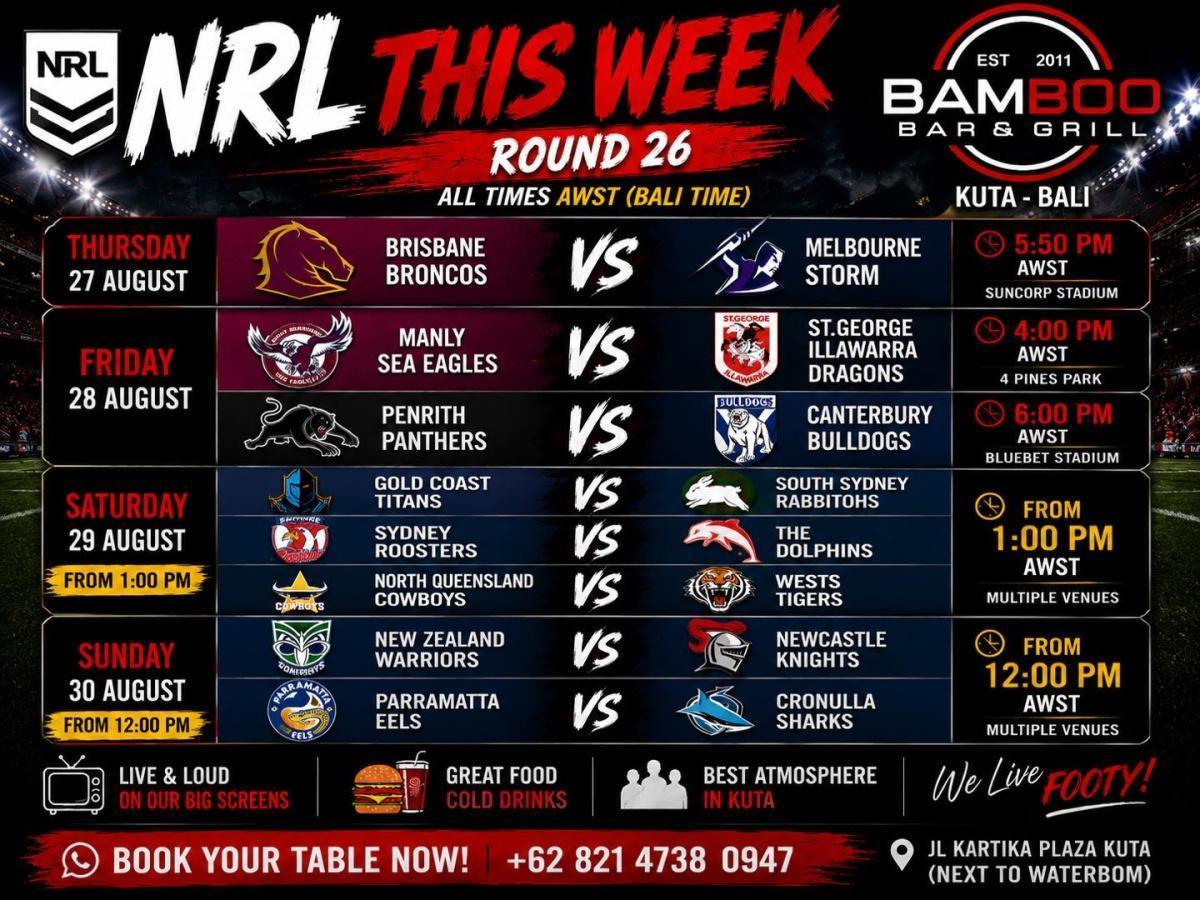 AFL Finals Wildcard Finals Round at Bamboo Bar & Grill Kuta AFL Finals Wildcard Finals Round at Bamboo Bar & Grill Kuta