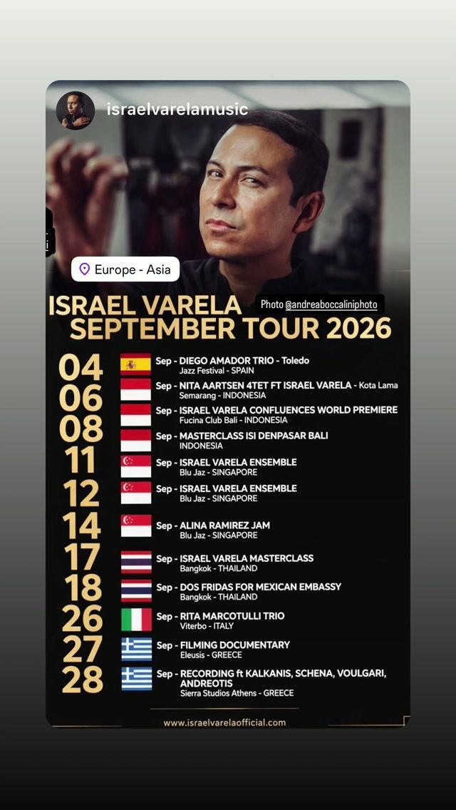 ISRAEL VARELA CONFLUENCES WORLD PREMIERE at Fucina Bali ISRAEL VARELA CONFLUENCES WORLD PREMIERE at Fucina Bali