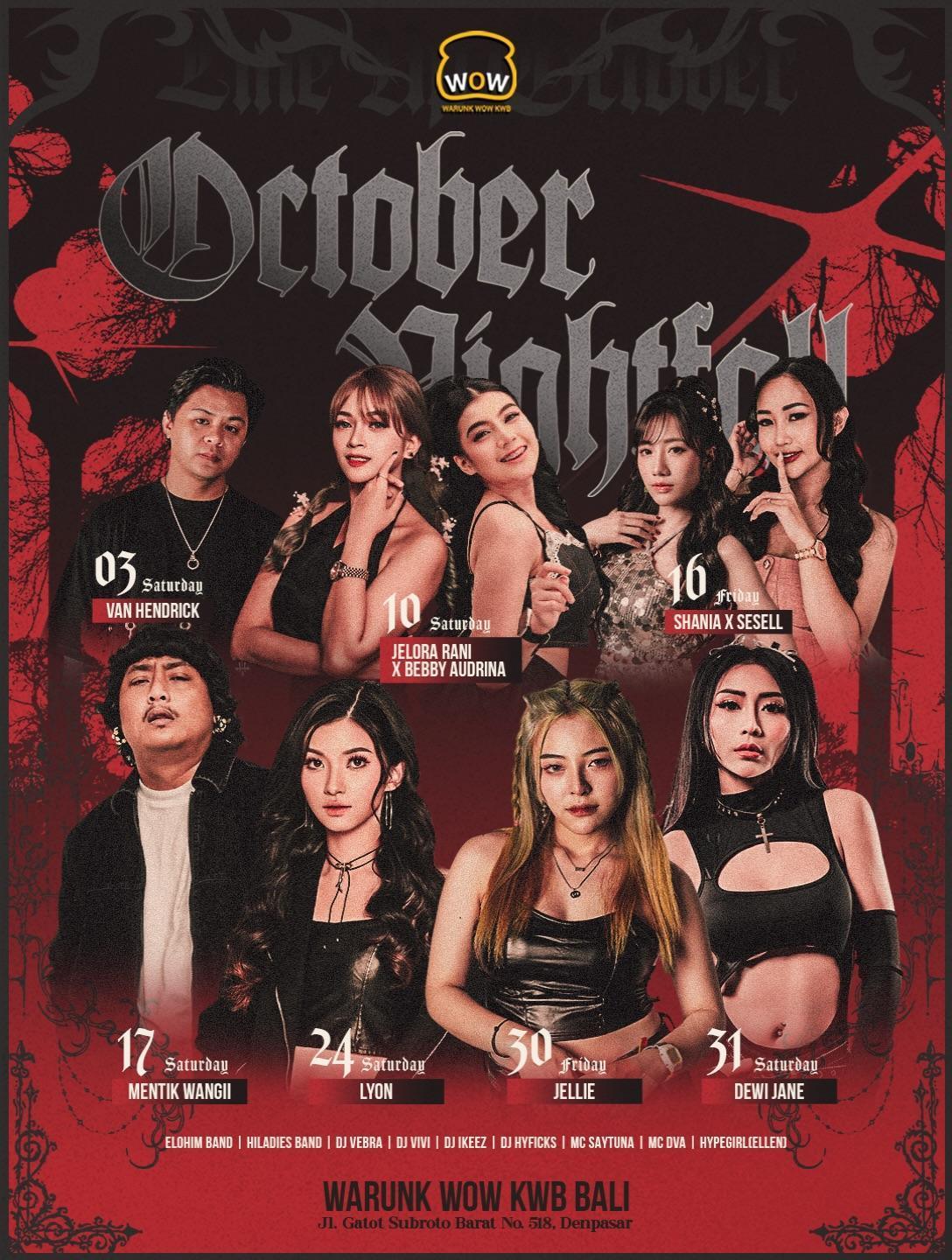 October Nightfall with Van Hendrick at Warunkwowkwb Bali October Nightfall with Van Hendrick at Warunkwowkwb Bali