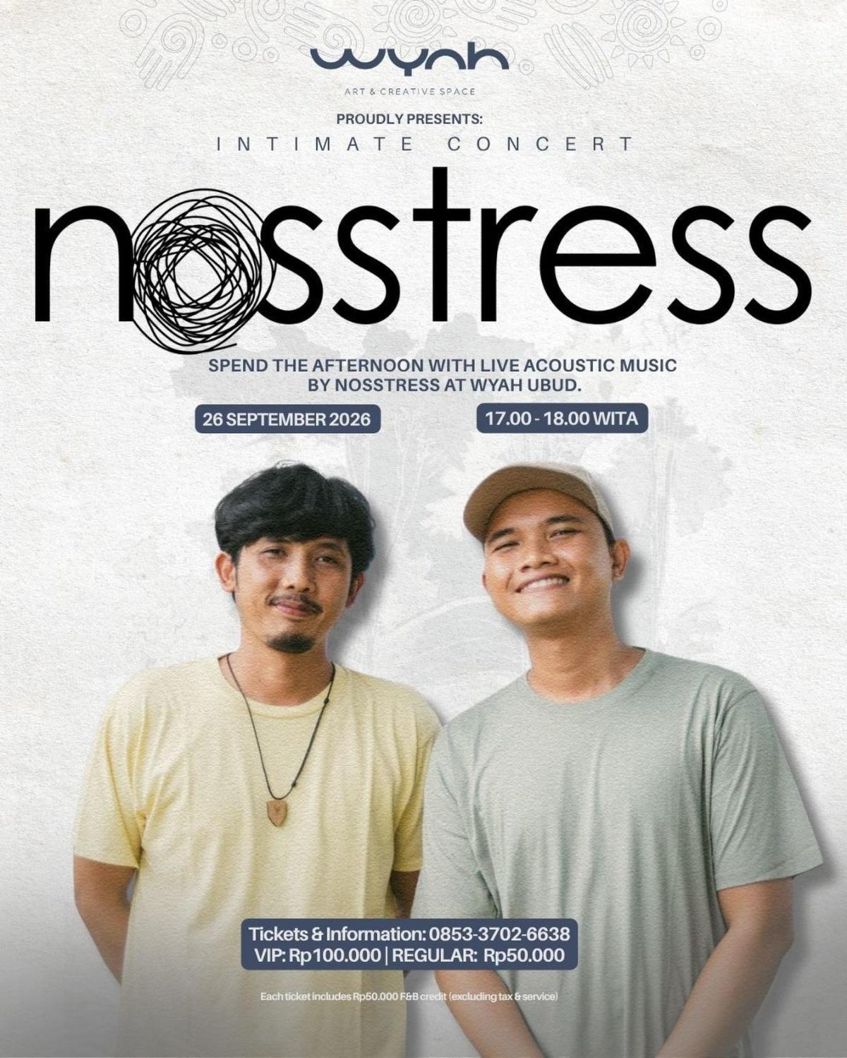 Intimate Concert with No Stress Bali at WYAH Ubud Intimate Concert with No Stress Bali at WYAH Ubud